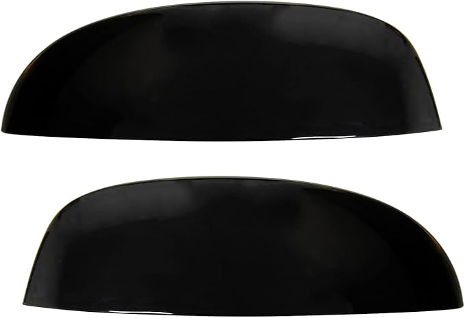 Pair Gloss Black Mirror Caps Cover Compatible with GMC Chevrolet Silverado Sierra 1500 2500 HD 3500 HD Avalanche Tahoe 2007-2013 Pick up Replacement for 25788157 25788156