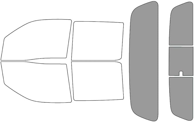 Rvinyl Window Tint Kit Compatible with Nissan Frontier 2022-2024 (4 Door Crew Cab) - Rear Windshield Precut Kit - 50%