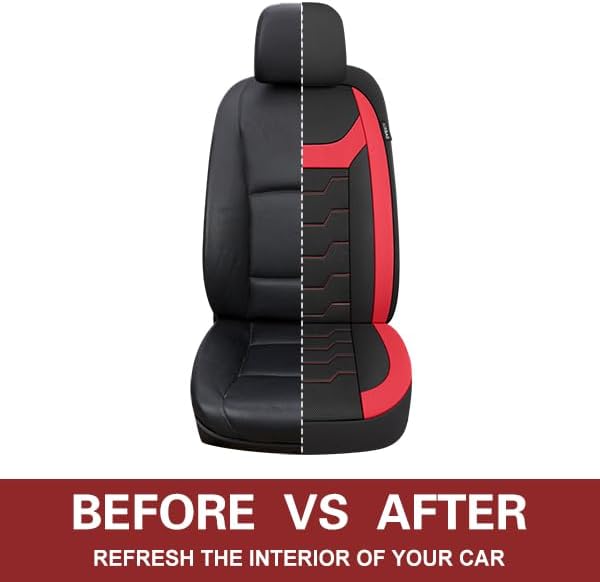 CAROMOP Breathable Car Seat Cover 2 Front Seats, 3D Air Mesh Cloth Seat Covers for Cars, Universal Fit Automotive Car Interio