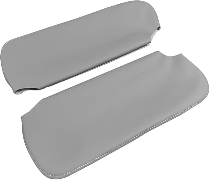 Car Sun Visor Cover Pair Fit for Chevy Camaro 1993-2002, for Pontiac Firebird 1993-2002, Microfiber Leather, Gray