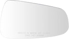 TRQ Passenger Side Mirror Glass Heated Convex For Factory Equipped Mirrors Compatible with 2012-2021 Tesla Model S