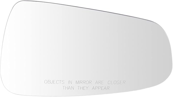TRQ Passenger Side Mirror Glass Heated Convex For Factory Equipped Mirrors Compatible with 2012-2021 Tesla Model S