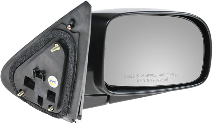 TRQ 2 Piece Driver and Passenger Side Mirror Assembly Set Electric Adjustment Heated No Memory Black Compatible with 2007-201