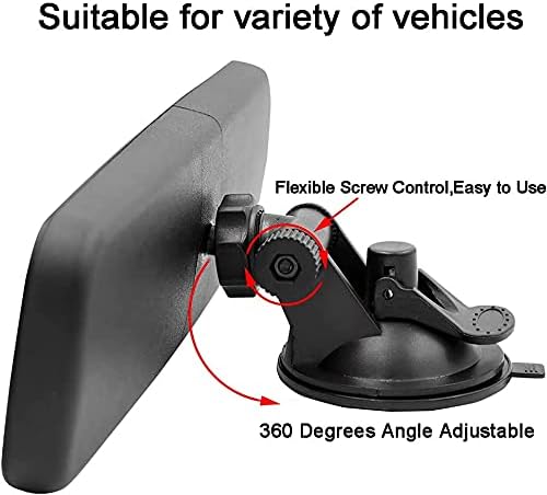 Anti-Glare Rear View Mirror,LECAMEBOR Blue HD Universal Car Interior Rear View Mirror with Adjustable Suction Cup (360° Adjustable Angle)