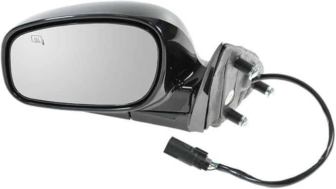 TRQ Driver and Passenger Side Mirror Assembly Set Power Heated Puddle Light Paint to Match Foldaway Smooth Compatible with 20