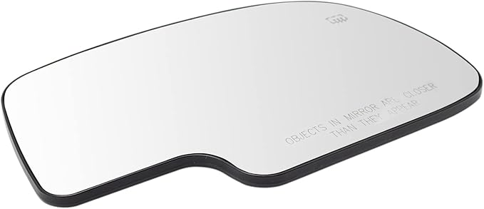 TRQ Passenger Side Mirror Glass Heated Without Turn Signal Without Auto Dim Compatible with 1999-2006 Cadillac Escalade ESV E