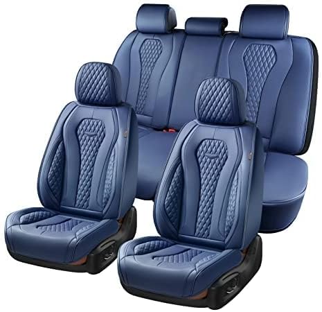 Coverado Seat Covers, Car Seat Covers Full Set, Blue Car Seat Cover, Car Seat Covers Front Seats Back Seat Cover, Waterproof 