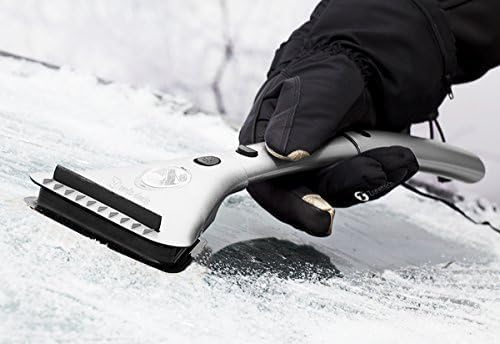 Zento Deals Heated Car Window Snow/Ice Scraper with Light - Extendable 12V LED Light with 15.8 feet Long Cord (8)