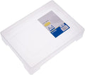Transparent A4 File Box Plastic Document Organizer Lightweight Storage Folder for Office Home Paper Filing 12.59X9.25X2.51 In