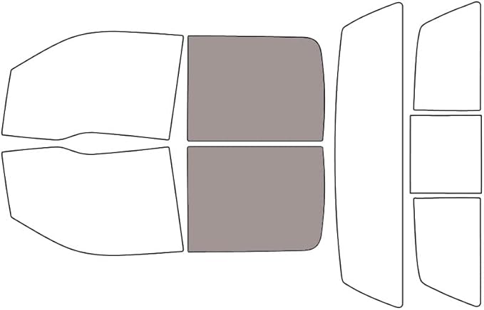 Rvinyl Window Tint Kit Compatible with Ford F-150 2009-2014 (4 Door) - Back Precut Kit - 50%