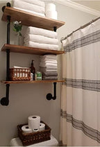 Industrial Pipe Shelving Bathroom Shelves Over Toilet 24 Inch,Rustic Wall Shelves,Industrial Floating Shelves for Wall Pipe S