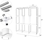 Clothes Organizer 3 Hanging Rod Shelf Portable Closet with Cover Clothes Rack Standing Closet Clothes Storage Wardrobe Garmen