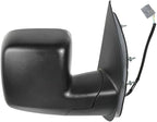 TRQ Driver and Passenger Side Mirror Assembly Set Power Textured Black Foldaway Compatible with 2009 Ford E-150 2009 E-250 20