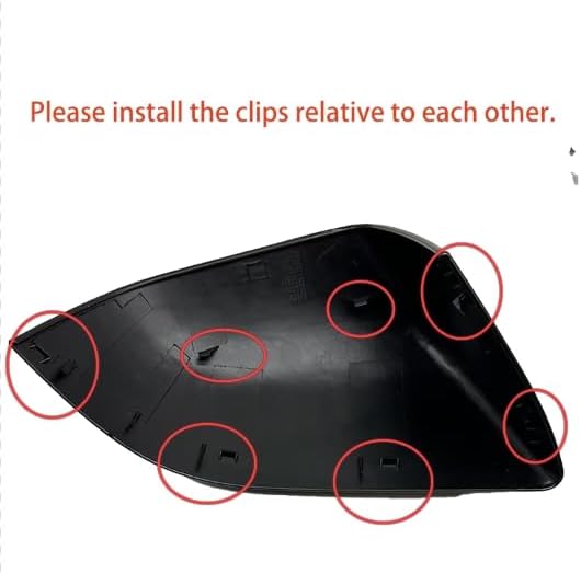 Compatible with Tesla Model 3 Side Mirror Cover Replacement 2017 2018 2019 2020 2021 2022 2023 2024, Left & Right Side Rearview Mirror Cover Cap for Model 3 Accessories(Black) 2pcs