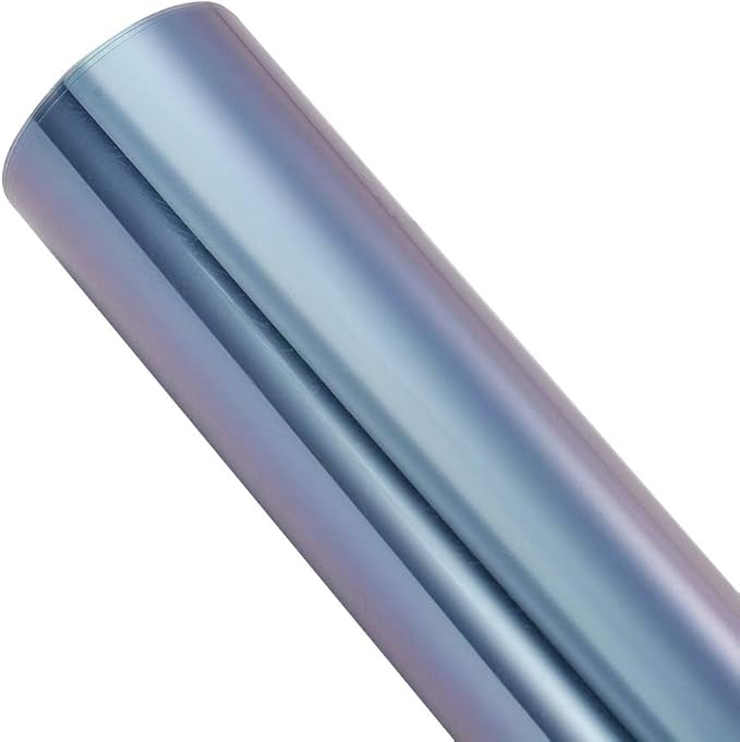XhuangTech Car Tints for Window, 70% VLT Blue Window Tint for Cars, Front Windshield Tint UV Heat Blocking, One Way Privacy Window Film Chameleon Blue (19.29" in x 9.84‘ Ft)