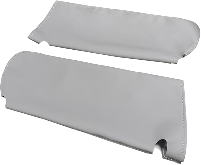 Car Sun Visor Cover Pair Gray, Leather Sun Visor Replacement Cover for Chevy Tahoe Suburban Yukon 1995-1999,(Skin Only)
