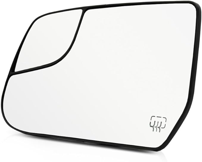 For Chevy Equinox 2010 11 12 13 14 15 16 2017 Mirror Glass Driver Side | Heated | w/Backing Plate and Blind Spot Glass | Flat Glass Type | Replacement For 20873491
