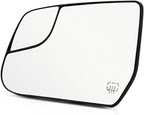For Chevy Equinox 2010 11 12 13 14 15 16 2017 Mirror Glass Driver Side | Heated | w/Backing Plate and Blind Spot Glass | Flat Glass Type | Replacement For 20873491