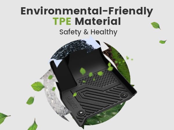 LASFIT Floor Mats&Cargo Mat&Seatback Fit for BMW X7 2019-2025 2026 M50i M60i xDrive40i xDrive50i, All Weather TPE Custom Fit 1st&2nd&3rd Row Full Set Car Mats & Trunk Liner(Only for 7 Seaters), Black