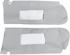 Car Sun Visor Cover Pair Gray, Leather Sun Visor Replacement Cover for Chevy Tahoe Suburban Yukon 1995-1999,(Skin Only)
