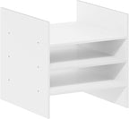 Furinno Cubicle Cube Insert, 3-Shelf Cube Organizer, Fits into Furinno Extra Thick Cubes, for Organizers and Storage, White (