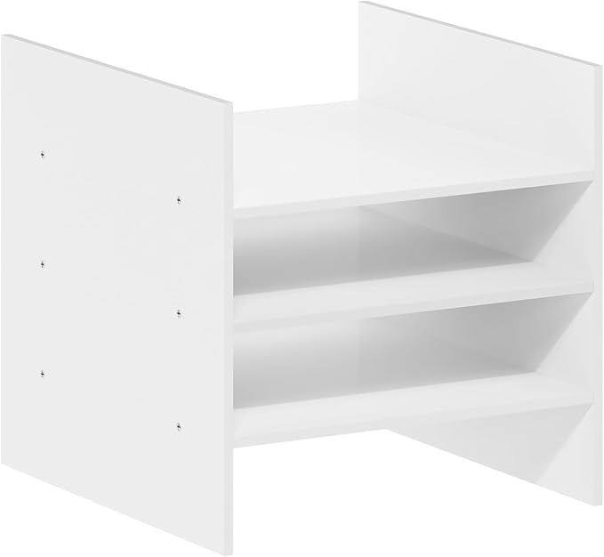 Furinno Cubicle Cube Insert, 3-Shelf Cube Organizer, Fits into Furinno Extra Thick Cubes, for Organizers and Storage, White (