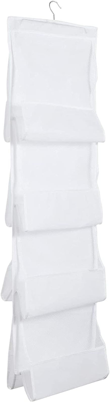 Okuna Outpost 8-Pocket Fabric Mesh Hanging Purse Organizer - 2-Pack, White, 48 x 13.8 in - Hanging Closet Organizer & Purse R