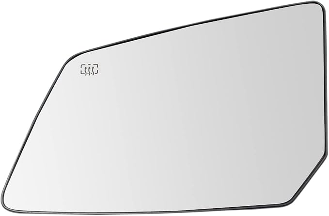 TRQ Passenger Side Heated Mirror Glass with Backing Plate Compatible with 2007-2016 GMC Acadia 2017 Acadia Limited 2007-2010 
