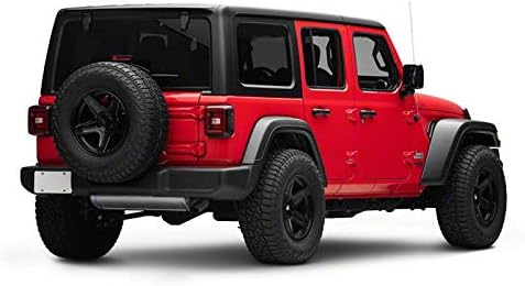 Raxiom LED Tail Lights; Black Housing; Red Lens Compatible for 18-25 Jeep Wrangler JL w/Factory Halogen Tail Lights & w/o Bli