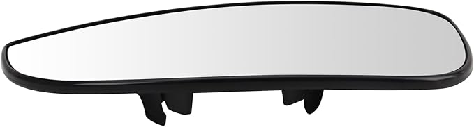 TRQ Left Lower Mirror Glass Heated Clear Driver Side Compatible with 2014-2023 Ram ProMaster 1500 2500 3500 CH1324194