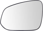 TRQ Driver Side Mirror Glass with Backing Plate Non-Heated Clear Compatible with 2013-2015 Toyota RAV4 TO1324121