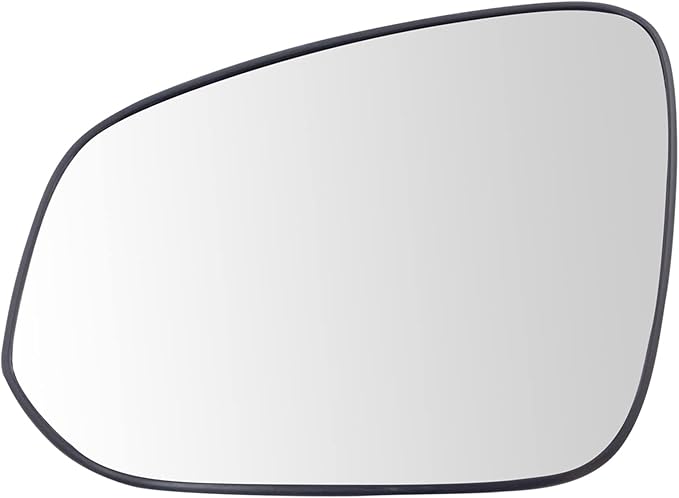 TRQ Driver Side Mirror Glass with Backing Plate Non-Heated Clear Compatible with 2013-2015 Toyota RAV4 TO1324121