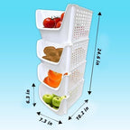 TidyFriend Small Stackable Storage Bins for Toy Organizer and Storage 4 Pack, Toy Storage Organizer for Kids Room and Home Or