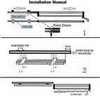 Pull-Out Clothes Rail,Extendable Pull Out Closet Rod - Wardrobe Pull-Out Trousers Rack, Pull Out 30-80cm Clothes Rail, Steel 