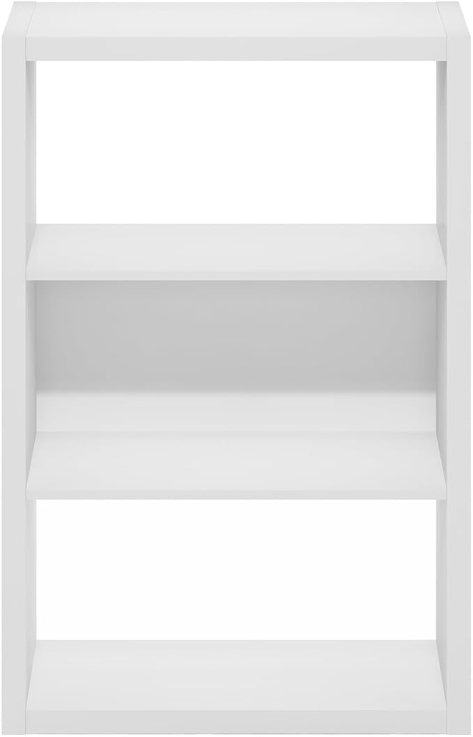 Furinno Viola Book Shelf, 3-Tier Bookshelf, Extra Thick Frame Bookcase with Open Shelf, Open Back Design, 11.3" x 23.2" x 35.