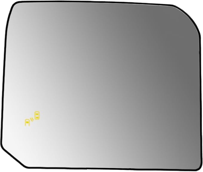 Blind Spot Detection Driver Side Mirror Replacement for Toyota Tundra 2022-2023, Left Upper Exterior Side Rearview Mirrors Glass, with Backing Plate, Power Heated