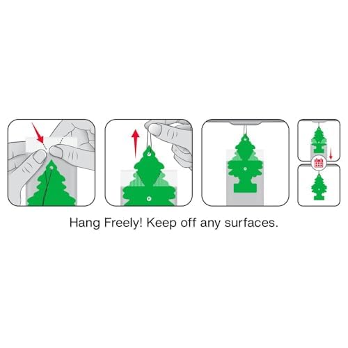 LITTLE TREES Car Air Freshener | Hanging Tree Provides Long Lasting Scent for Auto and Home | Crisp Autumn Air, 24 Air Freshe