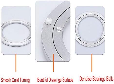 Aluminum Heavy Duty Lazy Susan Rotating Turntable Bearing Swivel Plate Hardware for Dining-Table (6 inch)