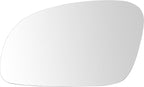 TRQ Driver Side Mirror Glass Heated Snap On Compatible with 2001-2010 Volkswagen Beetle VW1324110