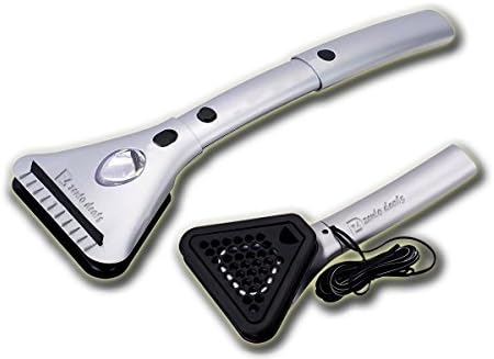 Zento Deals Heated Car Window Snow/Ice Scraper with Light - Extendable 12V LED Light with 15.8 feet Long Cord (2)