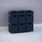 Cube Storage Organizer with Storage Bins Included - The Perfect Closet Organizers and Storage Solution. Includes 9 Storage Cu