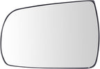 TRQ Driver Side Mirror Glass Non Heated with Backing Plate For Factory Equipped Mirrors Compatible with 2011-2013 Kia Sorento