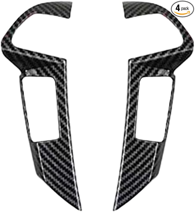Carbon Fiber Style Steering Wheel Trim Cover Frame ABS Decal Interior Moulding AccessoriesFit for Honda Accord 2008 2009 2010 2011 2012 (Buttons on Both Sides)