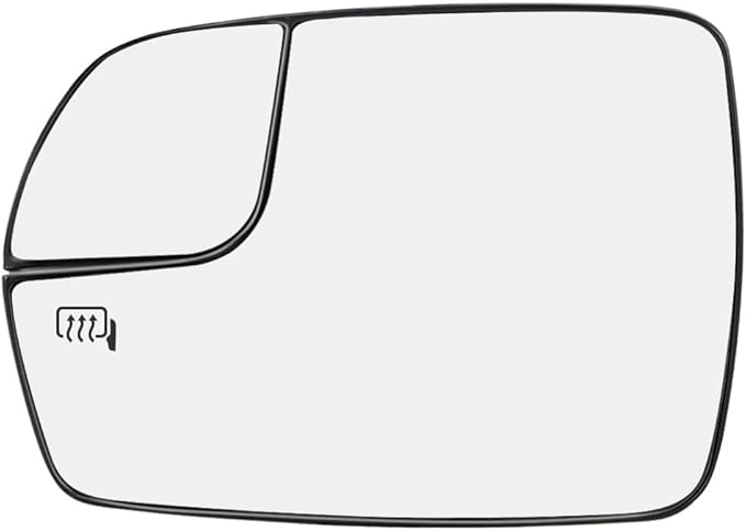 Senzeal Driver Side Heated Mirror Glass Replacement with Blind Spot Mirror for Ford Edge 2015 2016 2017 2018 (Left Side)