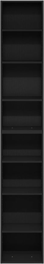 Furinno PASIR Book Shelf, 8-Tier Bookshelf, Bookcase with Open Shelf, 9.3 x 11.8 x 70.9, for Living Room, Bedroom, Home Offic