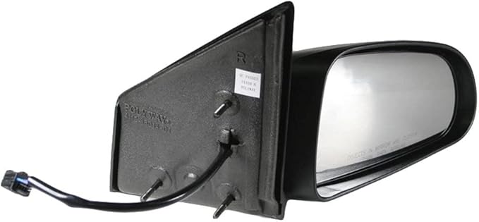 TRQ 2 Piece Driver and Passenger Side Mirror Assembly Set Electric Adjustment Non-Heated No Memory Black Compatible with 2005