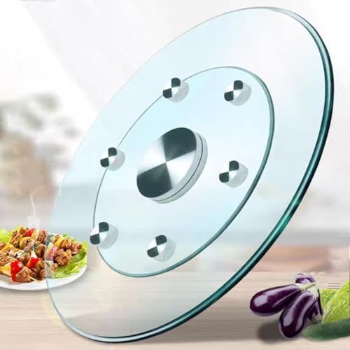 26.7 inch Lazy Susan for Table Top Tempered Glass Rotating Serving Tray for Dining Table, Kitchen Lazy Susan Organizer Spinni