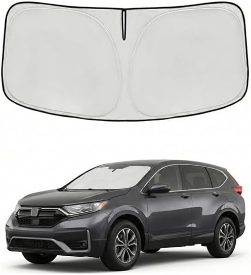 for Honda CRV Windshield Sun Shade 2017-2022, 4-Layer 260T Front Window UV Protection, Custom Fit CR-V Foldable Sun Visor, Car Accessories for Summer
