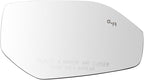 TRQ Passenger Side Mirror Glass Heated Blind Spot Convex For Factory Equipped & Aftermarket Mirrors Compatible with 2018 Volk