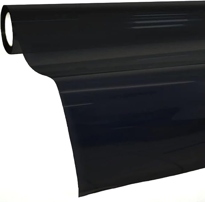 VViViD Transparent Colorful Vinyl Window Tinting Sheets (10ft x 4.9ft, Dark Black)